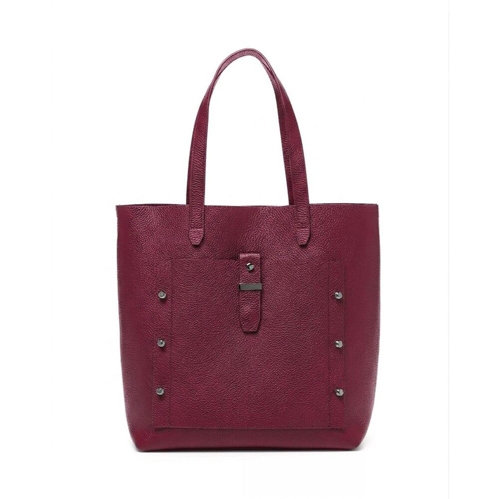 Botkier Warren Tote Burgundy Pebble Leather Convertible Bag $278! NWOT